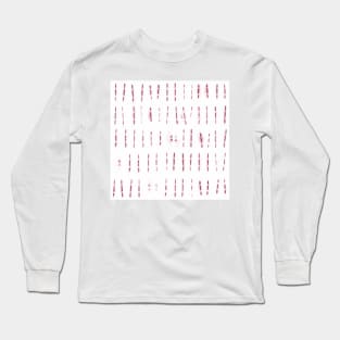 Magenta stripes over white background Long Sleeve T-Shirt